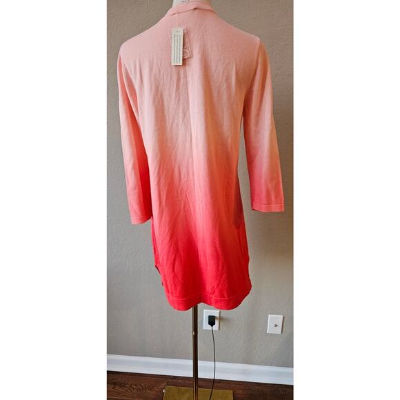 NWT- Isaac Mizrahi LIVE! Ombré Dip Dyed‎ Boyfriend Cardigan Sweater Women Size S - Picture 5 of 6